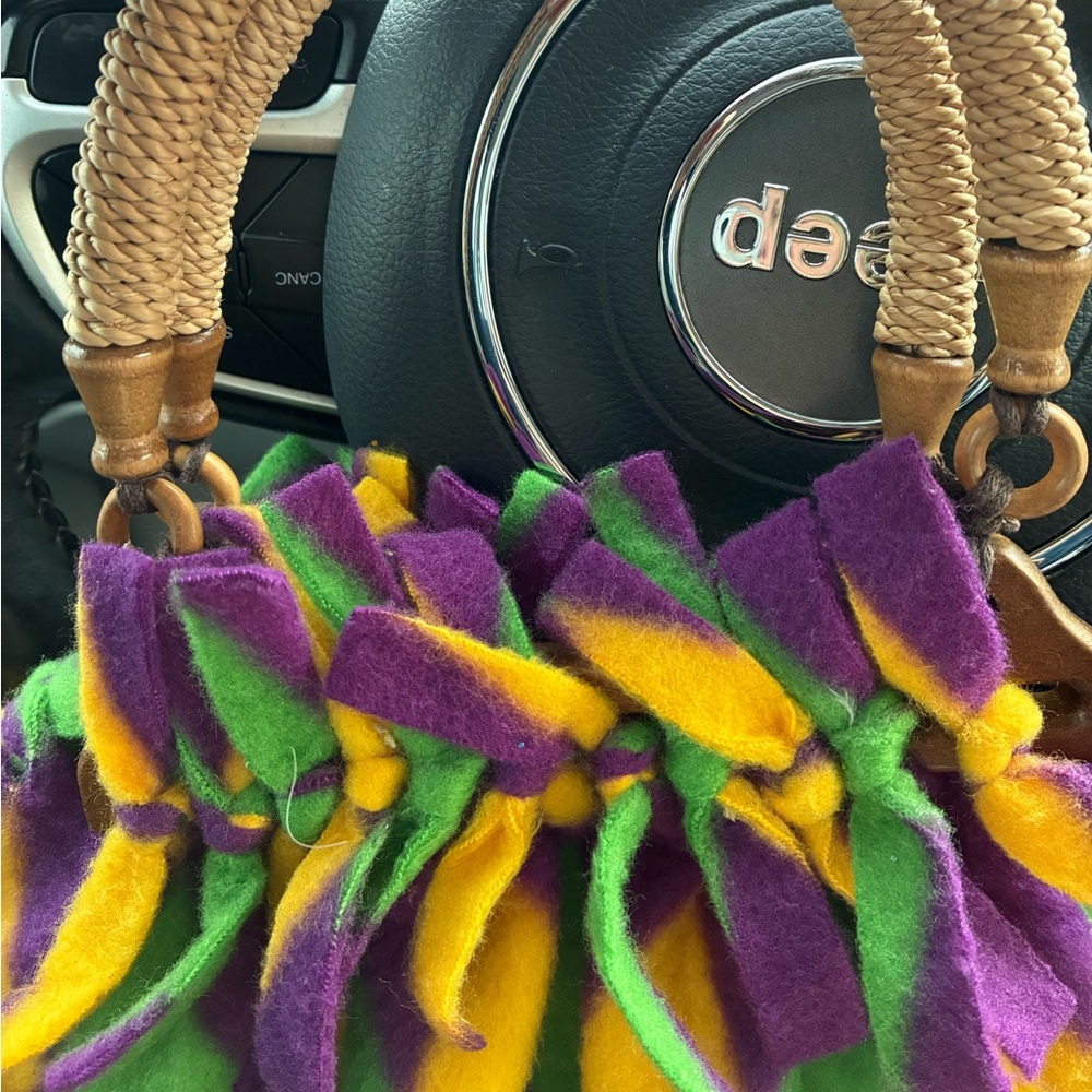 Mardi Gras bag made in Louisiana. Hand made purse/Bag original.